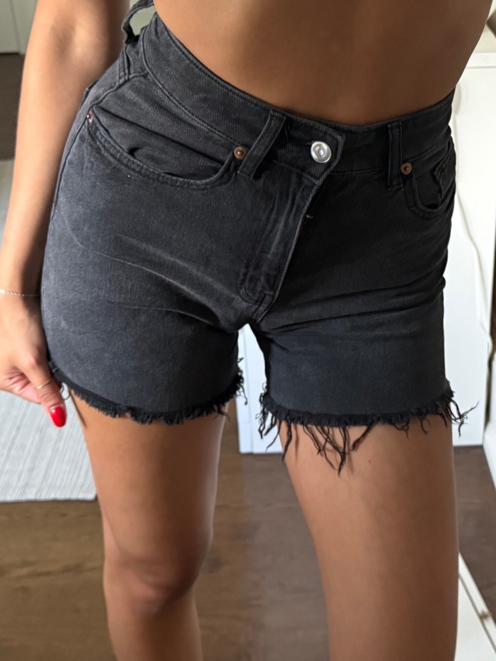Black Jean Shorts
